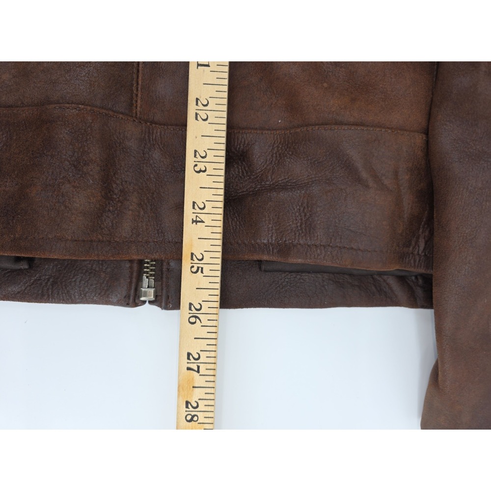 Bernardo Leather Bomber Jacket Size S Brown NWOT - Picture 16 of 16